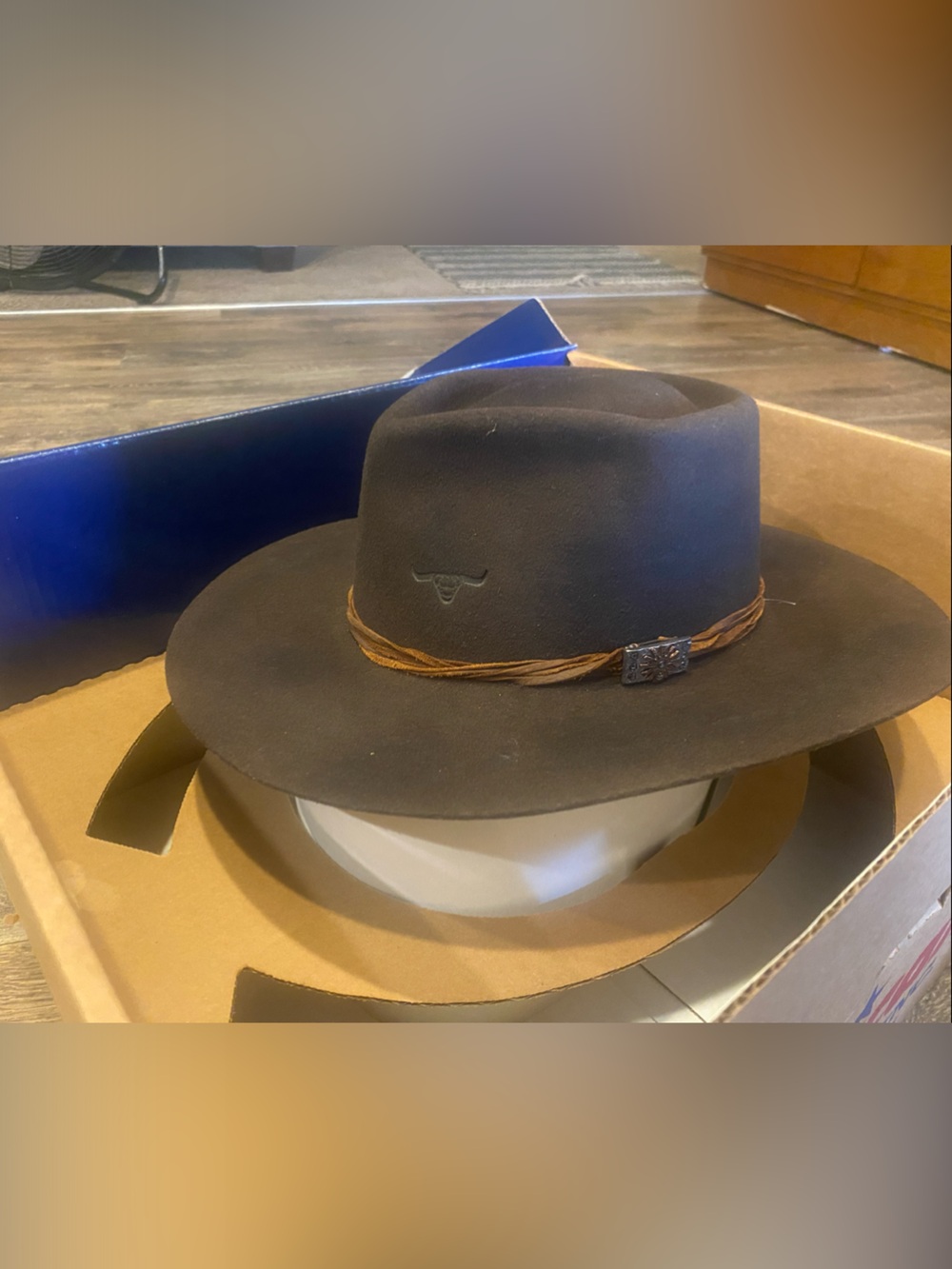 Brown Felt Western Hat with Braided Band